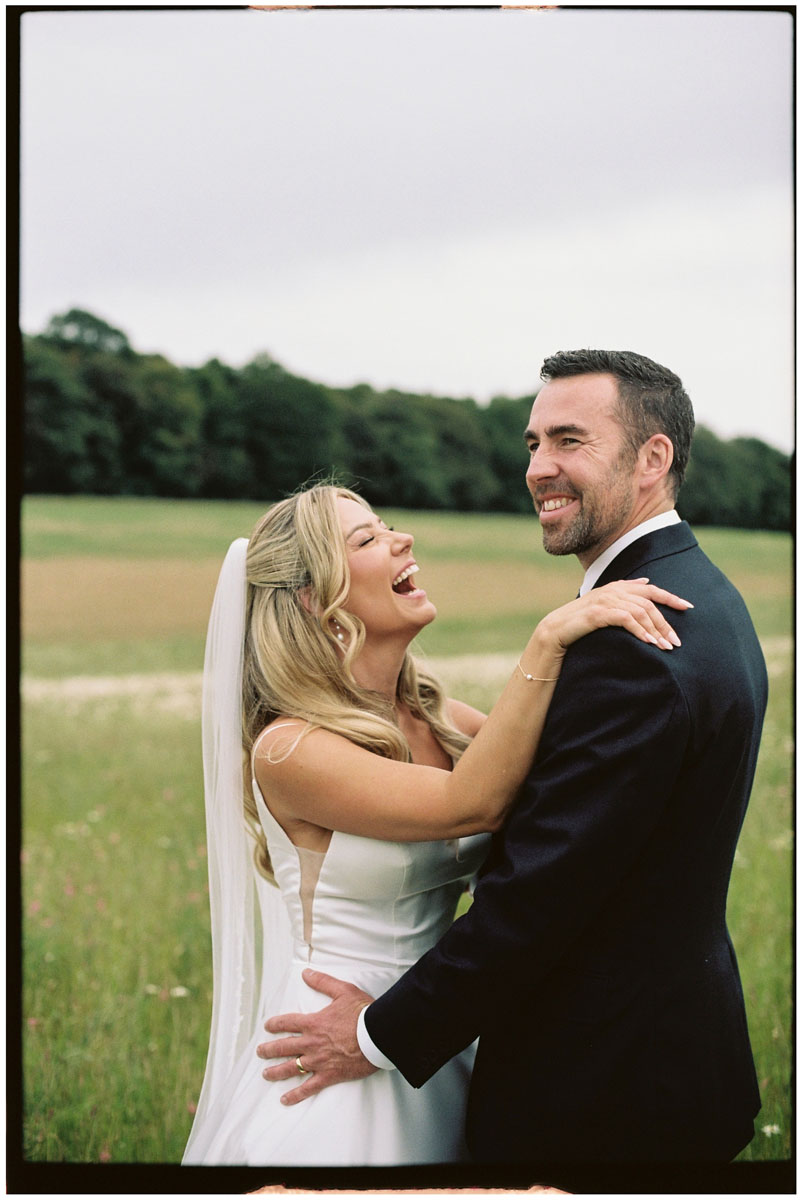 Documentary-style film wedding photography during a Cotswolds wedding day 