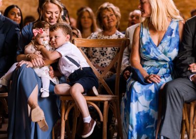 Kids hugging at Stone Barn