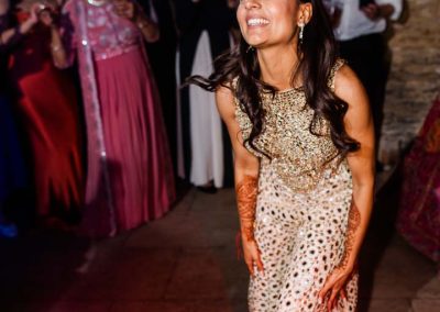 Indian bride dancing