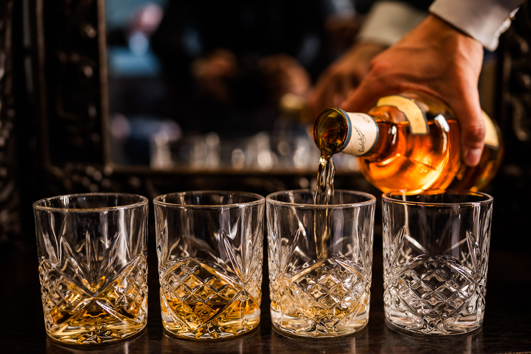 Whisky being poured at Elmore Court 