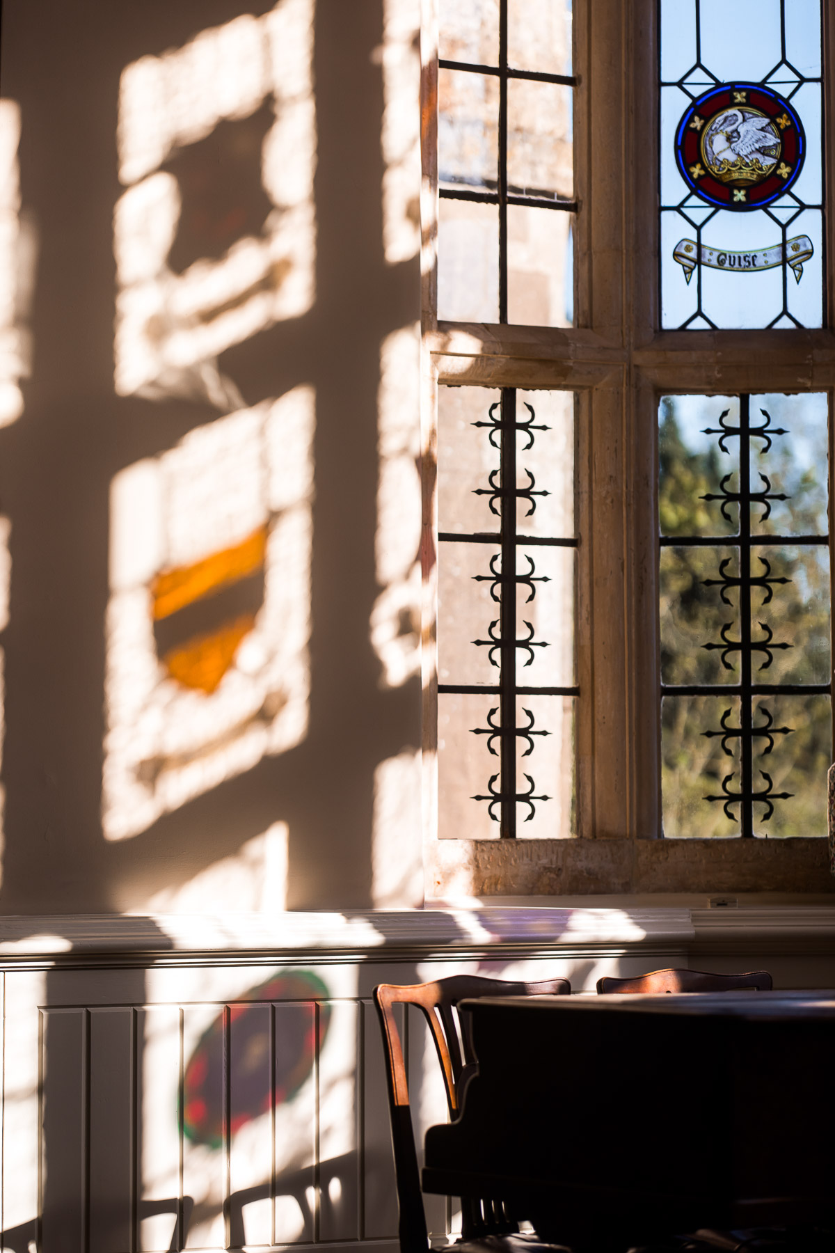 The light on the windows of Elmore Court 
