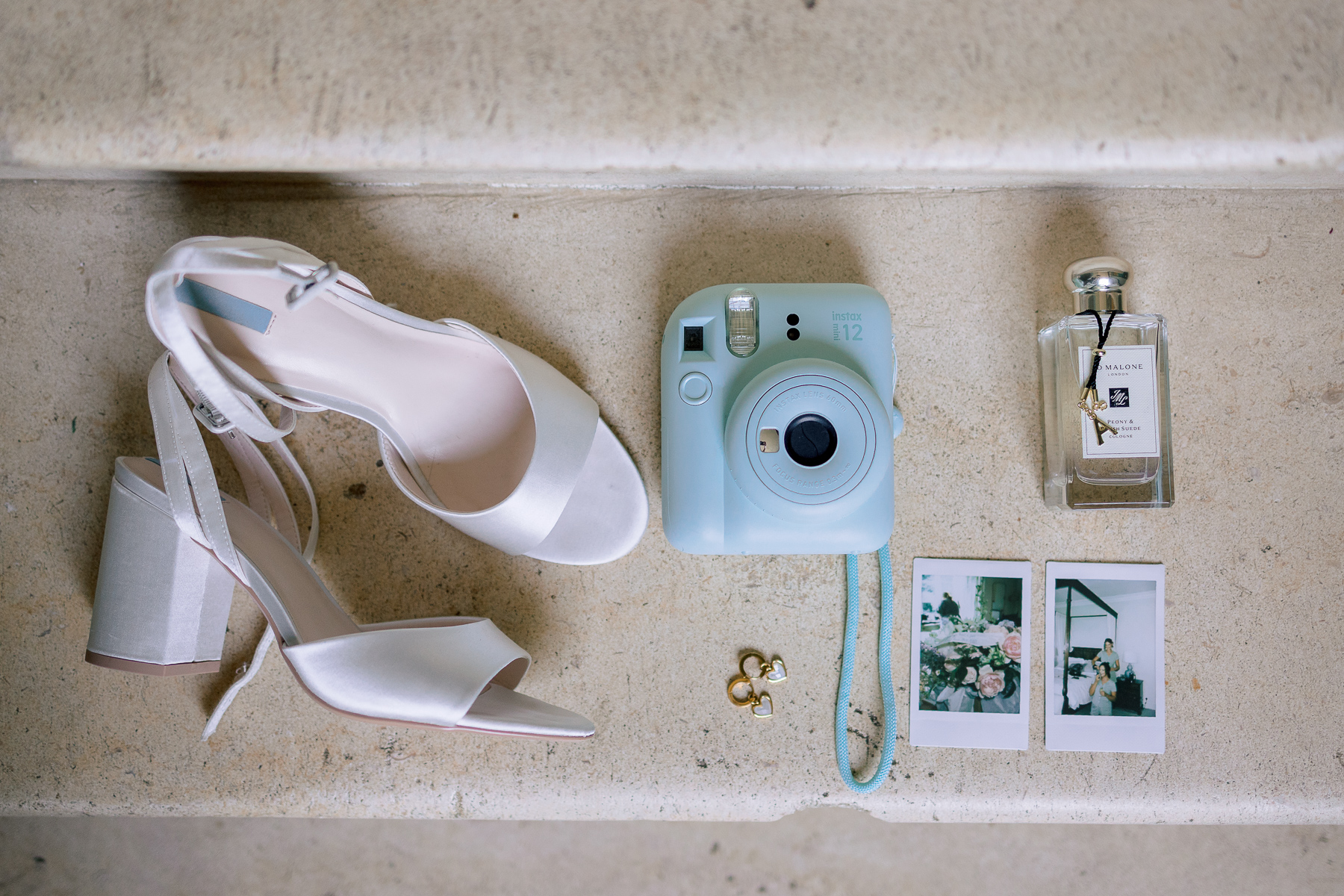 Flat lay of wedding details