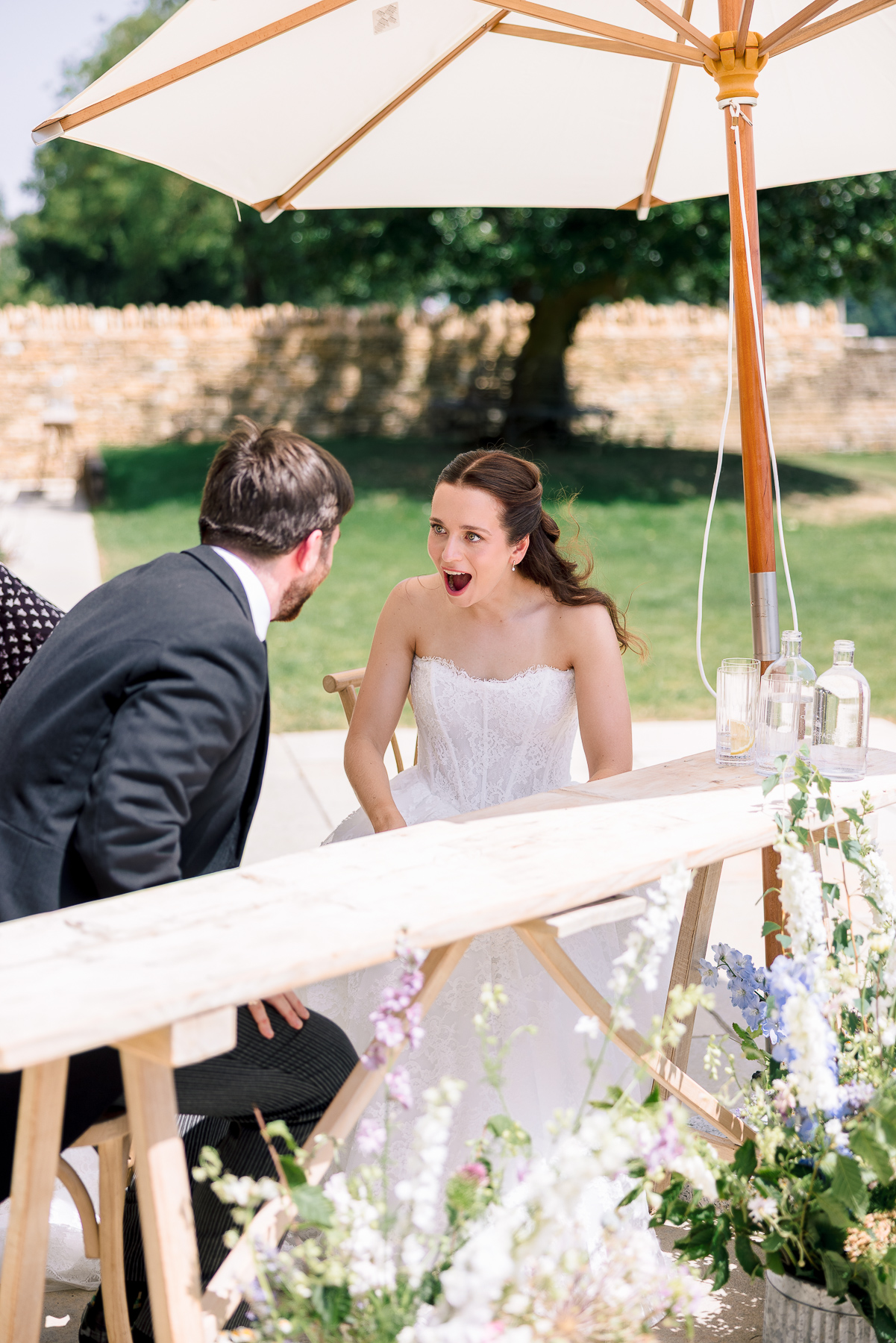 bride with excited expression 