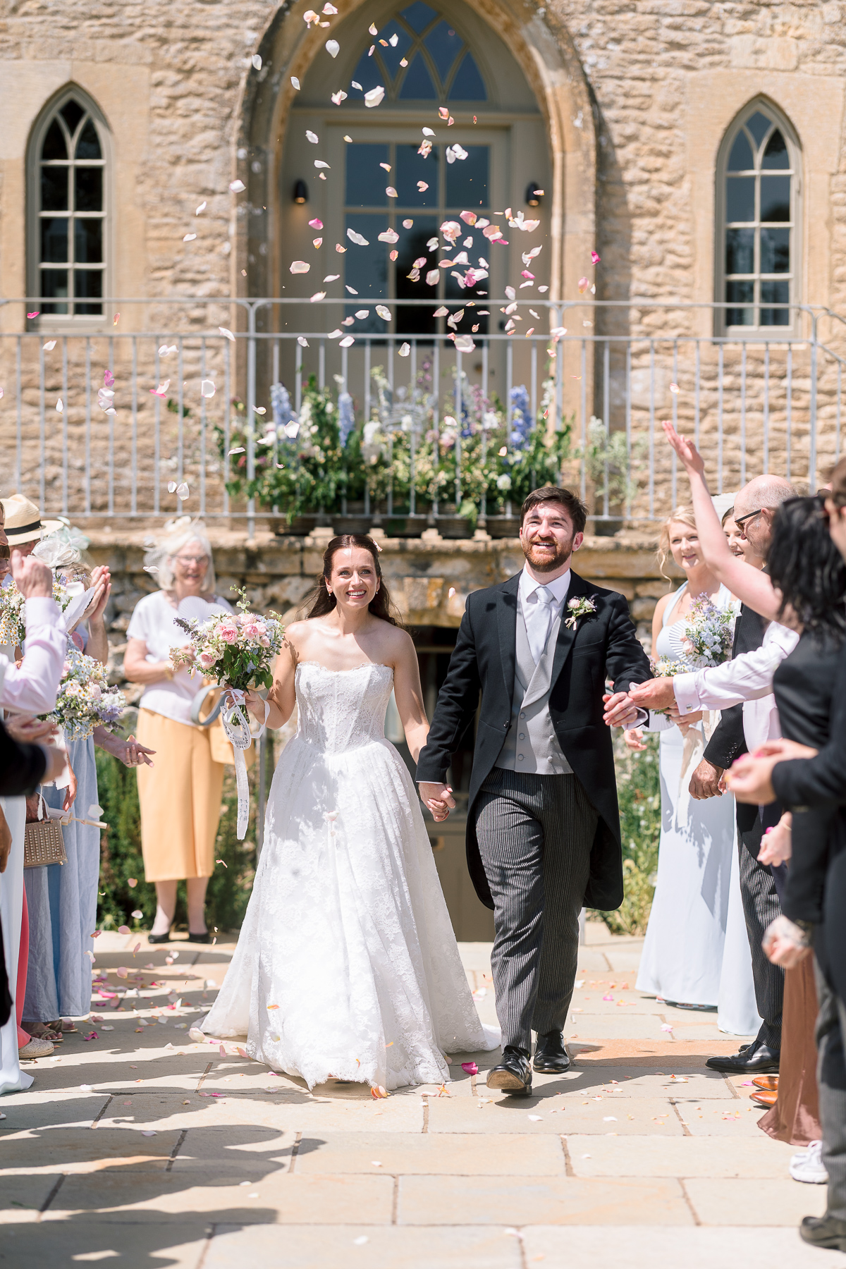 Confetti outside Ivy lodge 