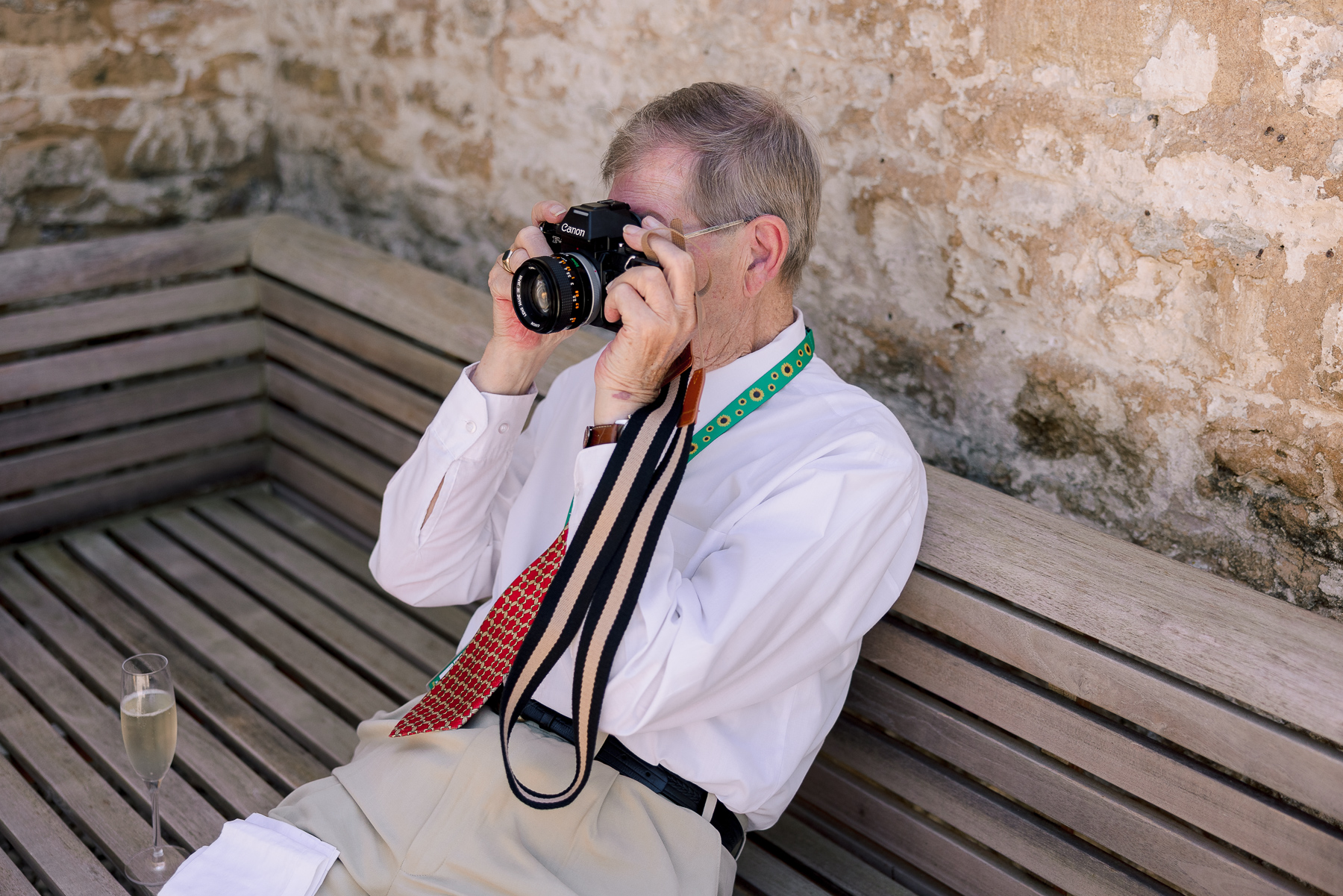 Granddad trying my film camera out 