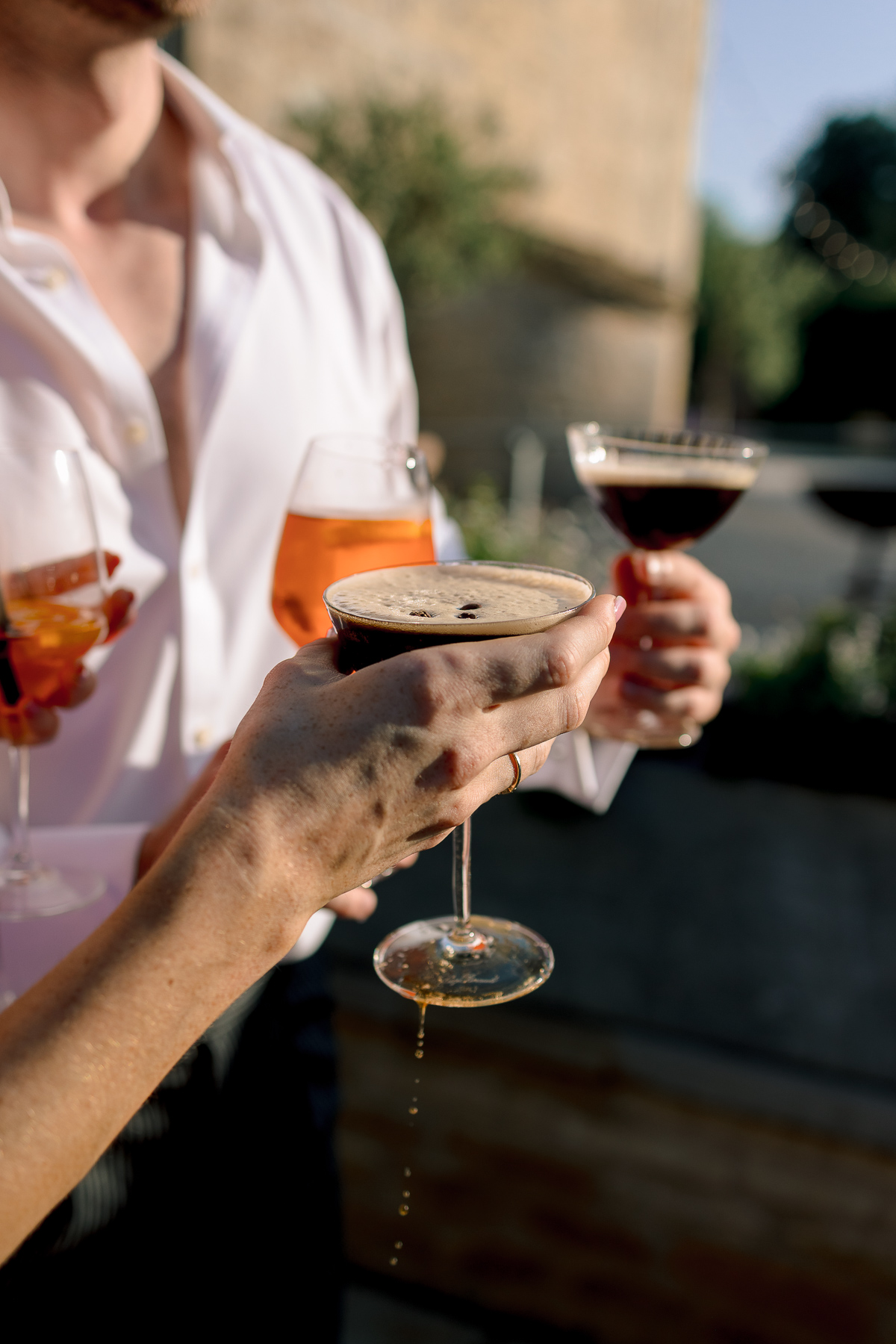 Expresso Martinis and Aperol 