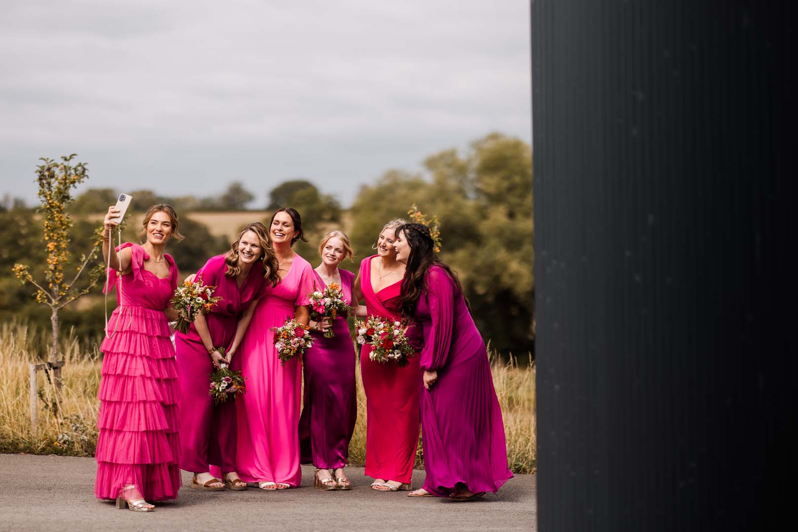 Bridesmaid all in pink 